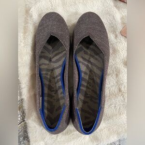 Rothy’s smoke metallic flats - size 10.5